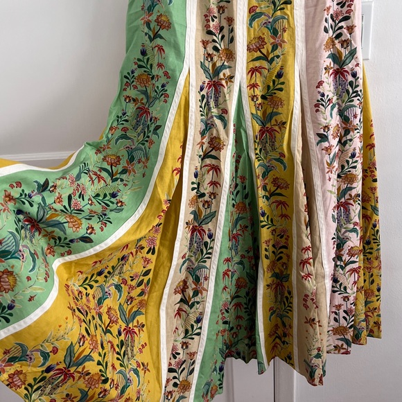 Farm Rio Delicate Floral Stripes Maxi Dress M - Picture 9 of 16